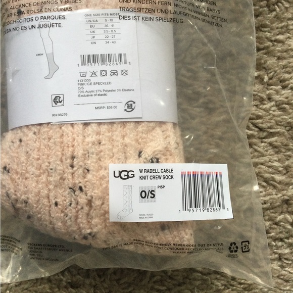 UGG Randell Cable Knit Crew Sock - Picture 6 of 12